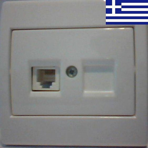 Πρίζα DATA ΜΟΝΗ 1ΧR45 UTP CAT6 σε λευκό ή κρεμ χρώμα STATUS