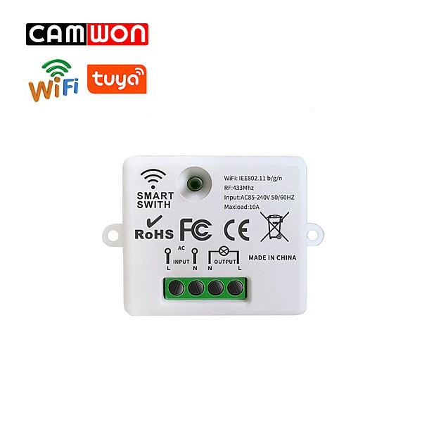 Camwon Smart Διακόπτης WIP-TY006A Wifi 10A λευκός