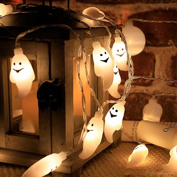 Διακοσμητικό Φωτιστικό Γιρλάντα 20 LED Halloween Tooth σε Λευκό Χρώμα 3m OEM