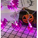 Διακοσμητικό Φωτιστικό Γιρλάντα LED Halloween bat 4.5m σε μοβ Χρώμα OEM