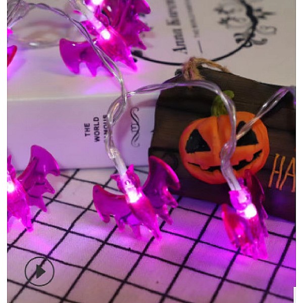 Διακοσμητικό Φωτιστικό Γιρλάντα LED Halloween bat 4.5m σε μοβ Χρώμα OEM