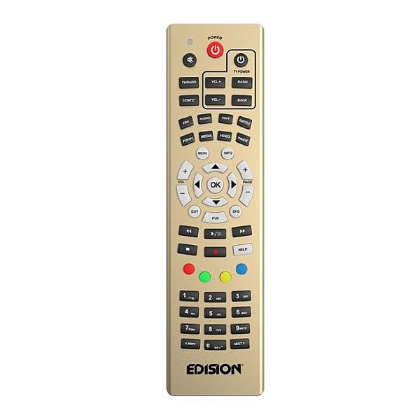 EDISION Τηλεχειριστήριο δεκτών με δυνατότητα χειρισμού τηλεοράσεων ή εκμάθησης Χρυσό EDI-RCU 1 Learn OS