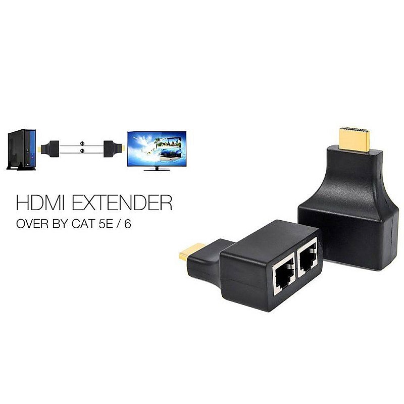 HDMI extender μέσω καλωδίου UTP CAT-5e/6 έως 30 μέτρα 1080p 3D OEM