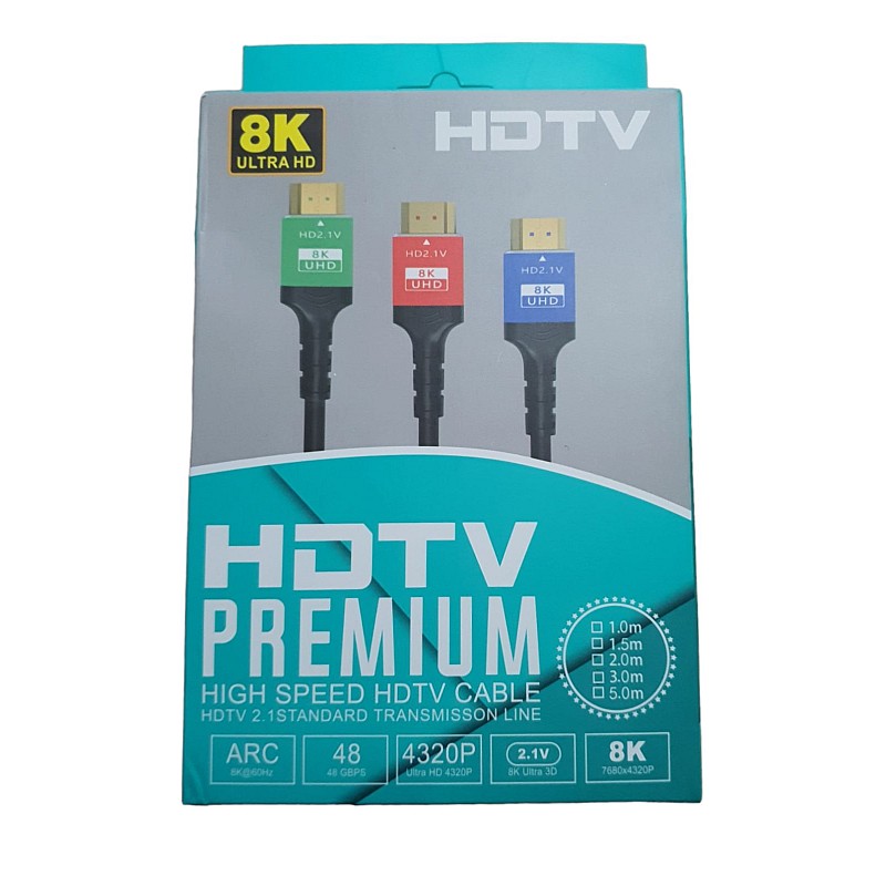 Καλώδιο HDMI 2.1V Braided Cable 8K HDMI Male 1m συμβατό με playstation 5 OEM