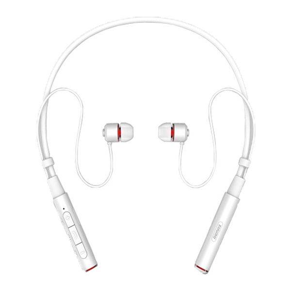 Remax RB-S6 Neckband Bluetooth Ασύρματα στερεοφωνικά ακουστικά κεφαλής σε λευκό χρώμα V4.1
