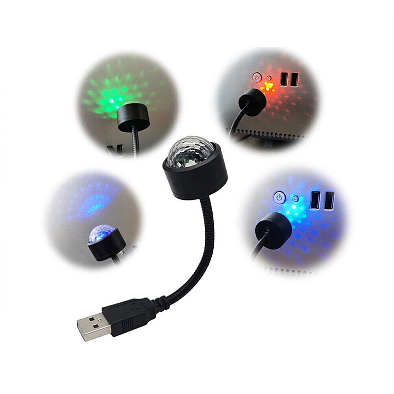 Star decoration lamp USB με πολύχρωμα φώτα LED για πάρτι ,αυτοκίνητο και διακόσμηση 22044 ΟΕΜ