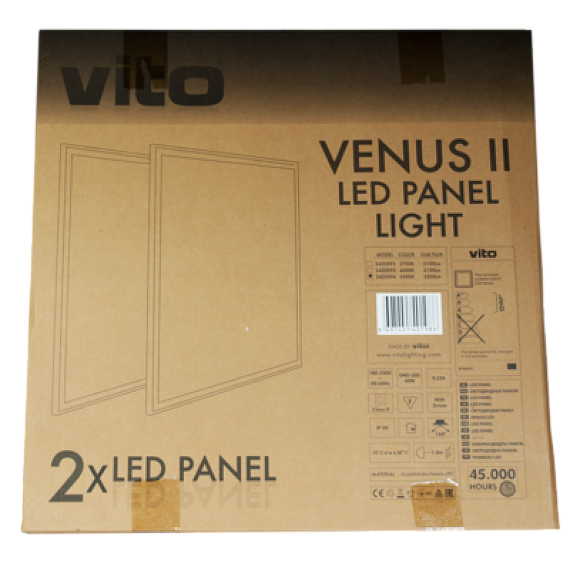 Φωτιστικό LED panel 40 Watt χωνευτό 60×60cm Ψυχρό λευκό VENUS II 2420594 VITO