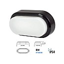 Φωτιστικό LED Πλαφονιέρα τοίχου μαύρο 8 Watt Ψυχρό λευκό 6500K VT-8038 V-TAC 1310