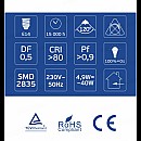 Λαμπτήρας Led E14 C37 4.9Watt Φυσικό λευκό 4000K Κεράκι 94704000 OMU Lighting
