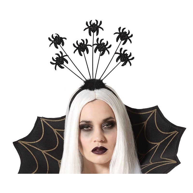 Αποκριάτικο Αξεσουάρ-Halloween στέκα με Μαύρες Αράχνες AZ66544 ATOSA