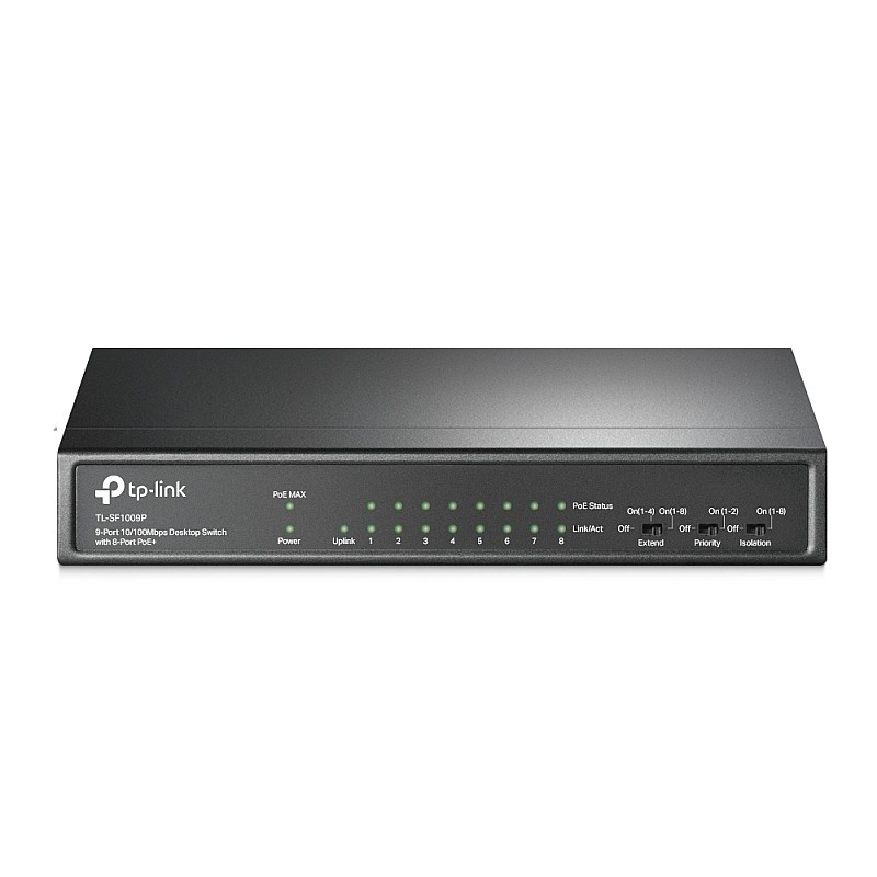 TP-LINK TL-SF1009P V5.0 Unmanaged L2 PoE+ Switch με 9 Θύρες Ethernet