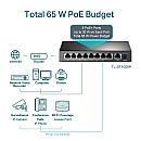 TP-LINK TL-SF1009P V5.0 Unmanaged L2 PoE+ Switch με 9 Θύρες Ethernet