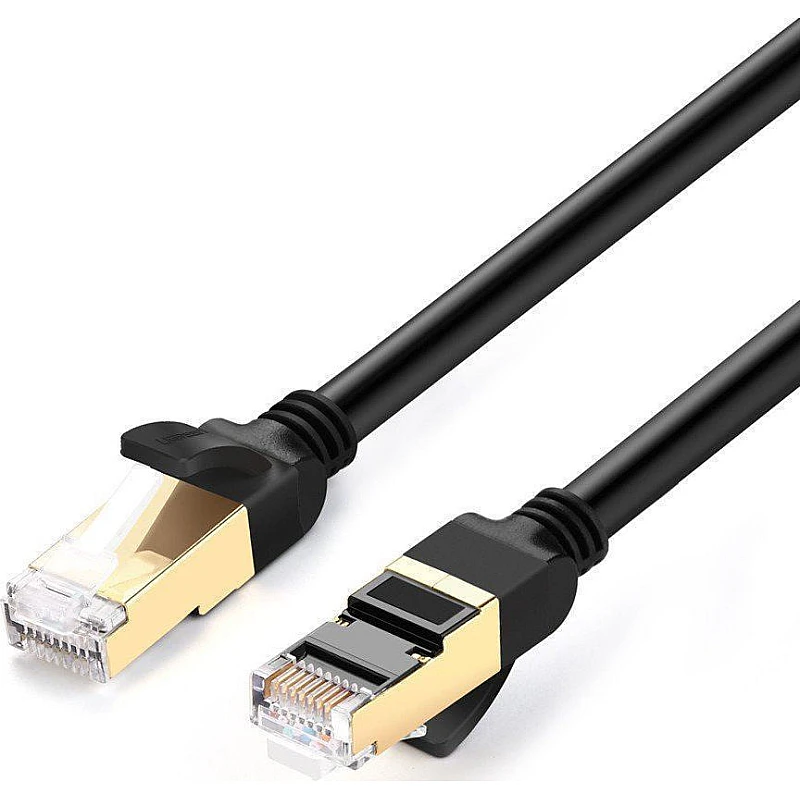 Ugreen F/FTP Cat.7 Καλώδιο Δικτύου Ethernet 10m Μαύρο 11273