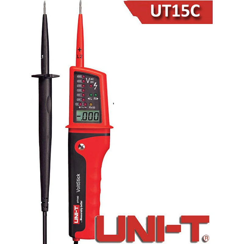 Uni-T Ανιχνευτής Τάσης UT-15C AC/DC με Εύρος Μέτρησης 12 - 690V Uni-T Ανιχνευτής Τάσης UT-15C AC/DC με Εύρος Μέτρησης 12 - 690V