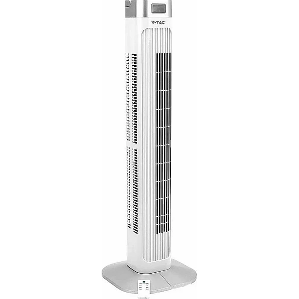 Ανεμιστήρας Πύργος Δαπέδου 36” 55W με Οθόνη και Χειριστήριο Λευκός VT-5536 7900 V-TAC 