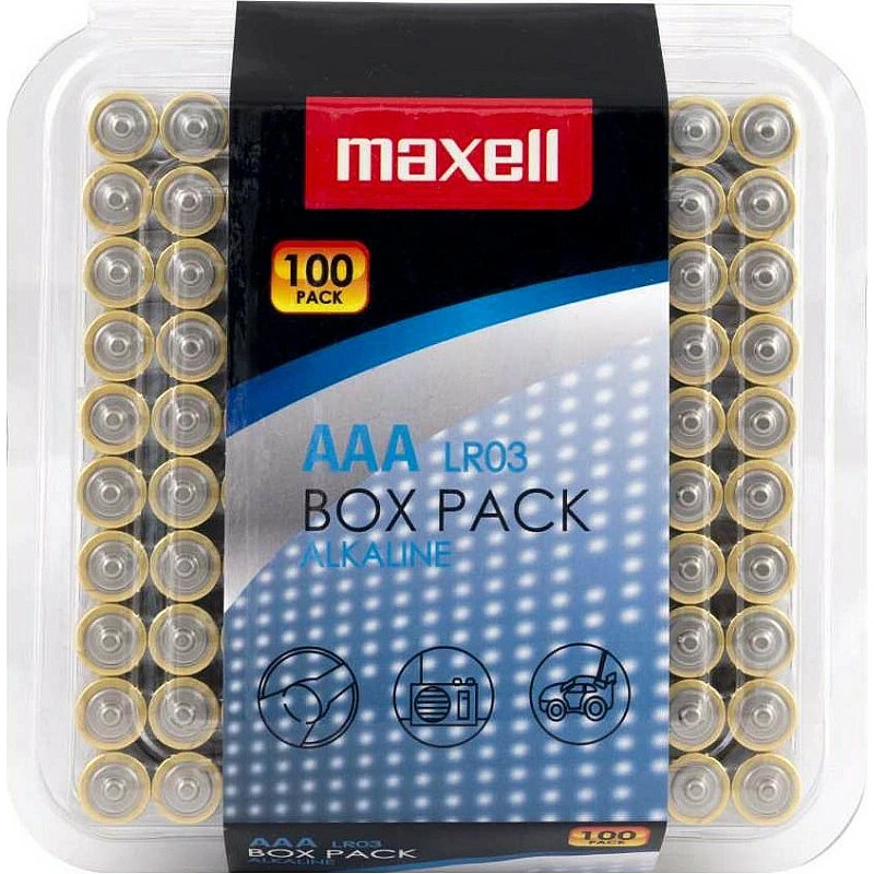 Maxell Αλκαλική Μπαταρία LR3/AAA MN1500 100 τεμάχια Maxell Αλκαλική Μπαταρία LR3/AAA MN1500 100 τεμάχια