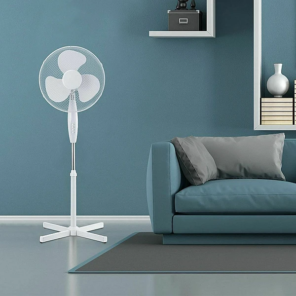 Ανεμιστήρας με ορθοστάτη 40cm/16" 40watt με 3 ταχύτητες λευκό VT-4016-3 7922 V-TAC 