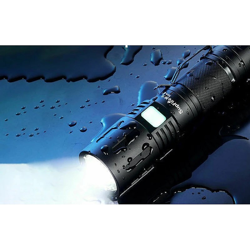 Superfire X60-T Επαναφορτιζόμενος Φακός LED IP34 με Μέγιστη Φωτεινότητα 1500lm Μαύρο Superfire X60-T Επαναφορτιζόμενος Φακός LED IP34 με Μέγιστη Φωτεινότητα 1500lm Μαύρο