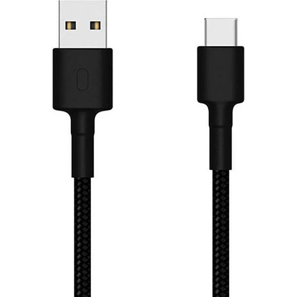 Xiaomi Braided USB 2.0 Cable USB-C male - USB-A 18W Μαύρο 1m (SJV4109GL)