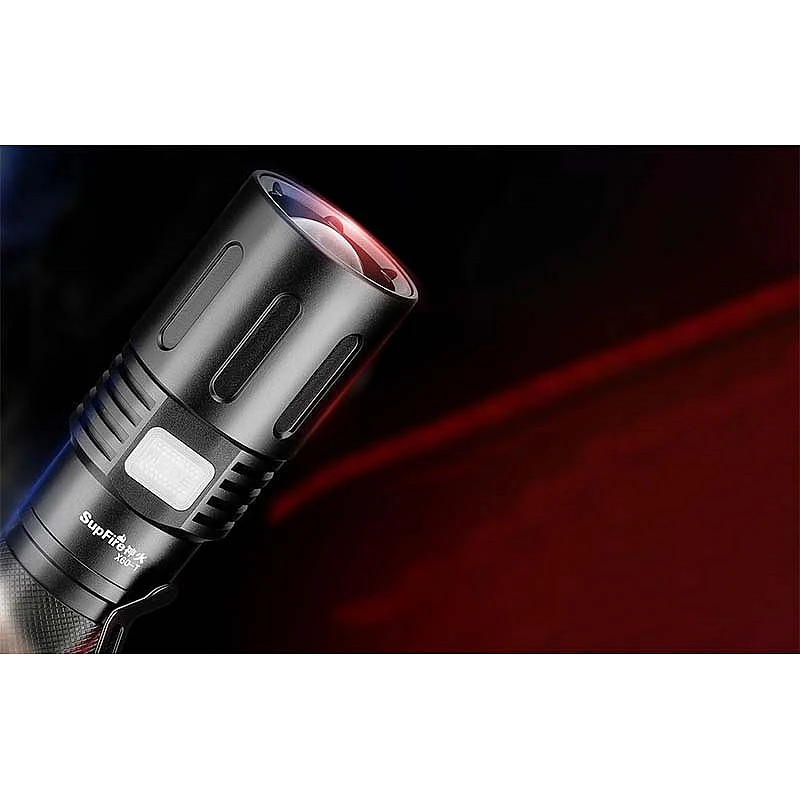 Superfire X60-T Επαναφορτιζόμενος Φακός LED IP34 με Μέγιστη Φωτεινότητα 1500lm Μαύρο Superfire X60-T Επαναφορτιζόμενος Φακός LED IP34 με Μέγιστη Φωτεινότητα 1500lm Μαύρο