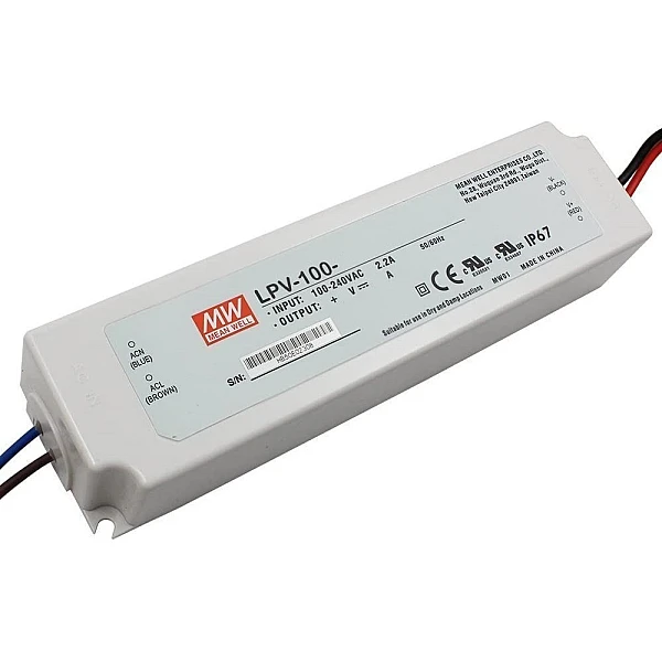 Mean Well LPV-100-12 Τροφοδοτικό LED Στεγανό IP67 Ισχύος 100W 12VDC