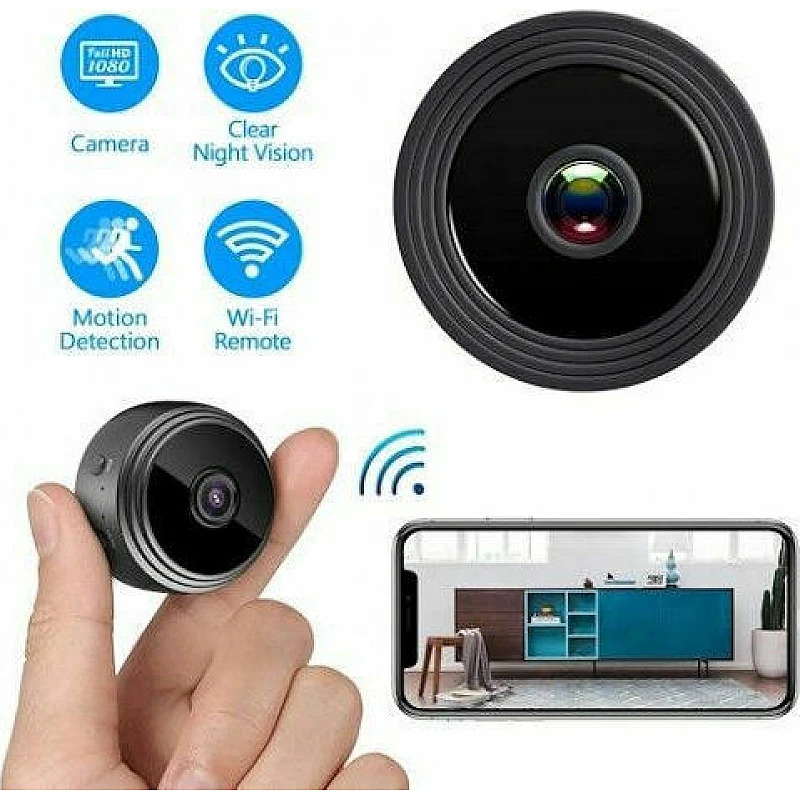 A9 Κρυφή Κάμερα WiFi IP HD 2.0Mp WiFi μαύρη με ήχο