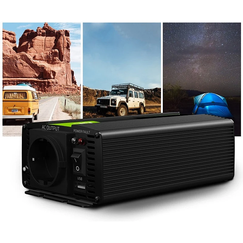 Green Cell Inverter Τροποποιημένου Ημιτόνου 2000W για Μετατροπή 12V DC σε 230V AC με 1xUSB INV08 Green Cell Inverter Τροποποιημένου Ημιτόνου 2000W για Μετατροπή 12V DC σε 230V AC με 1xUSB INV08