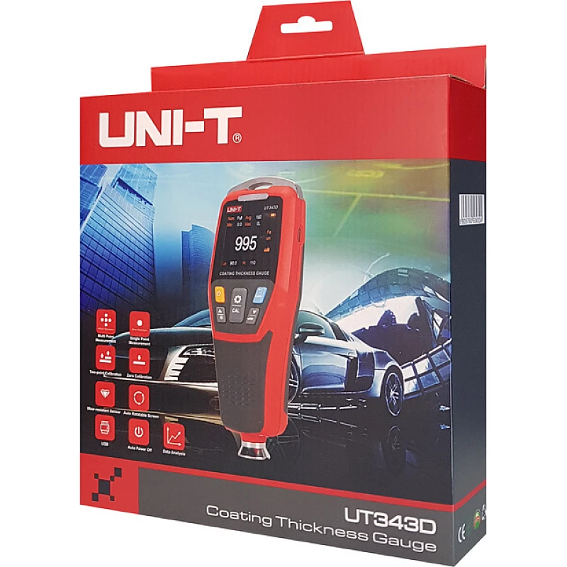 Uni-T Ψηφιακός Μετρητής Πάχους Υλικών Πάχους Χρώματος UT343D