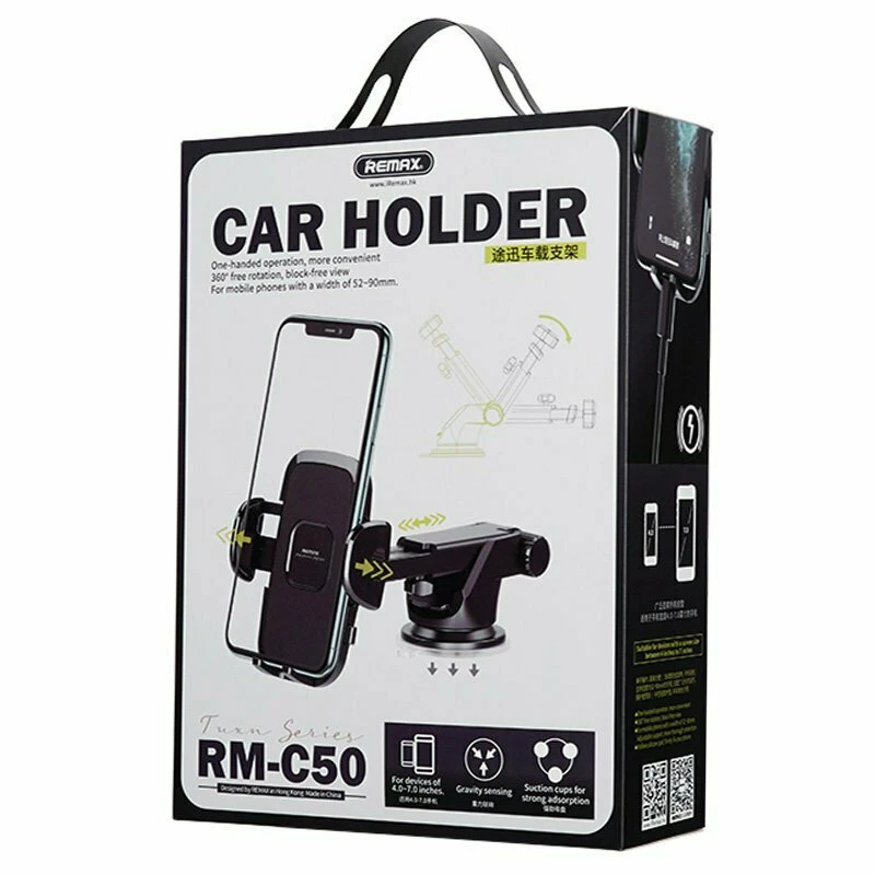 Remax Βάση Κινητού Αυτοκινήτου RM-C50 Black με Ρυθμιζόμενα Άγκιστρα Remax Βάση Κινητού Αυτοκινήτου RM-C50 Black με Ρυθμιζόμενα Άγκιστρα