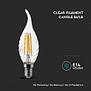 Λαμπτήρας Led E14 Κεράκι Filament Twist φλόγα 4Watt Φυσικό λευκό 4000K VT-1995 V-TAC 214431 Λαμπτήρας Led E14 Κεράκι Filament Twist φλόγα 4Watt Φυσικό λευκό 4000K VT-1995 V-TAC 214431