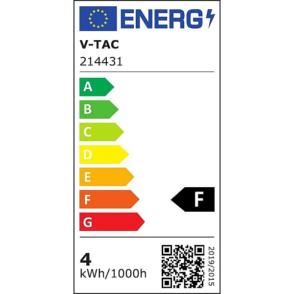 Λαμπτήρας Led E14 Κεράκι Filament Twist φλόγα 4Watt Φυσικό λευκό 4000K VT-1995 V-TAC 214431