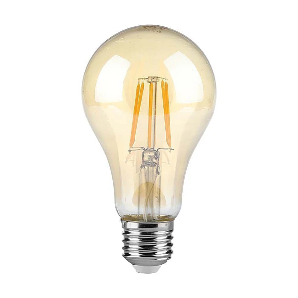 Λαμπτήρας Led E27 Filament Amber A60 10Watt Θερμό Λευκό VT-2028 V-TAC 217157