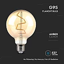 Λαμπτήρας Led E27 Filament Amber G95 4Watt Θερμό λευκό VT-2024 V-TAC 217146 Λαμπτήρας Led E27 Filament Amber G95 4Watt Θερμό λευκό VT-2024 V-TAC 217146