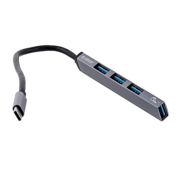 Orico USB 3.0 Hub 4 Θυρών με σύνδεση USB-C Γκρι AH-A13-GY-BP 