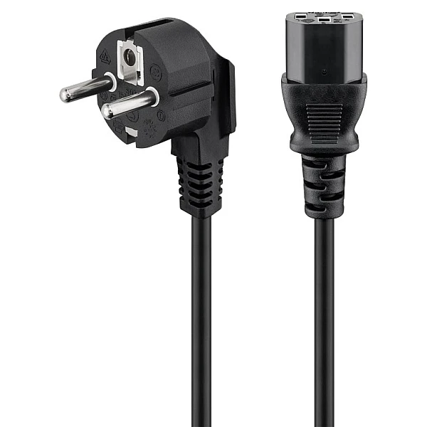 Καλώδιο Τροφοδοσίας Schuko - IEC C13 Cable 1.2m μαύρο χρώμα 40023 OEM