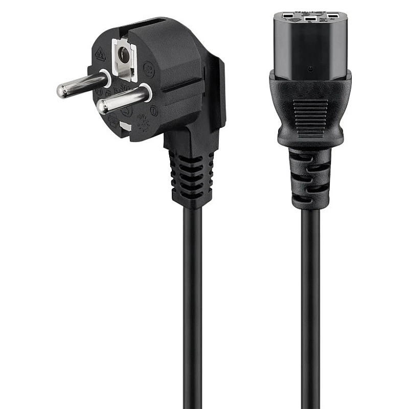 Καλώδιο Τροφοδοσίας Schuko - IEC C13 Cable 1.2m μαύρο χρώμα 40023 OEM