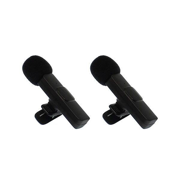  K9 Type-C Wireless Live-Stream Microphone Σετ ασύρματα επαναφορτιζόμενα πυκνωτικά μικρόφωνα για καταγραφή ήχου μαύρα