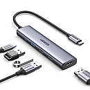 Ugreen CM478 Hub 5 Θυρών USB 3.0 με σύνδεση USB-C Ασημί 15495