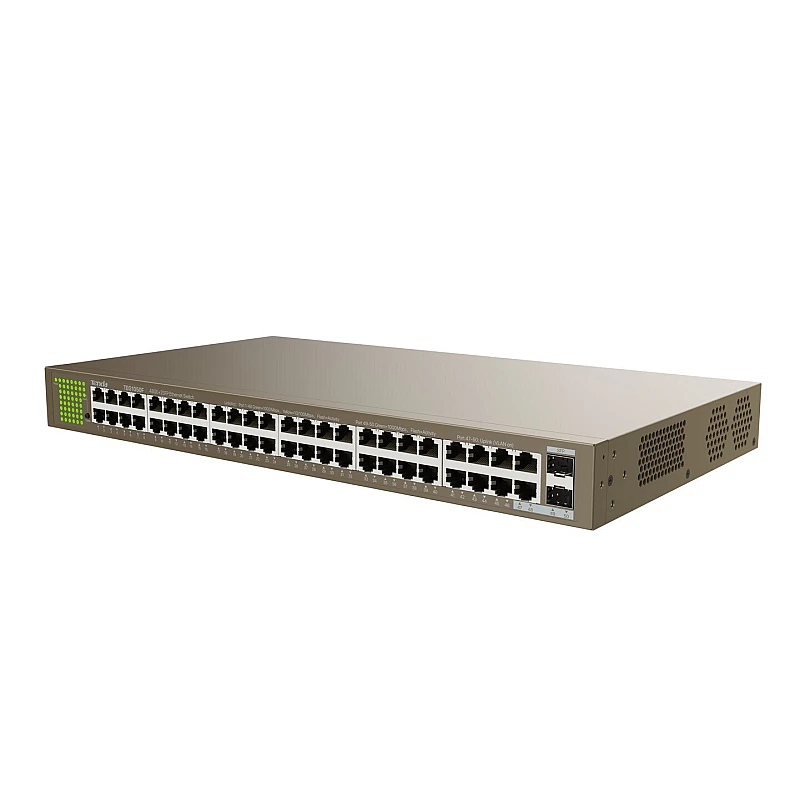 Tenda TEG1050F Unmanaged Switch με 48 Θύρες Gigabit (1Gbps) Ethernet και 2 SFP Θύρες