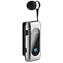 XO BE37 Bluetooth Μονό Ακουστικό με Καλώδιο που μαζεύει Ασημί XO BE37 Bluetooth Μονό Ακουστικό με Καλώδιο που μαζεύει Ασημί