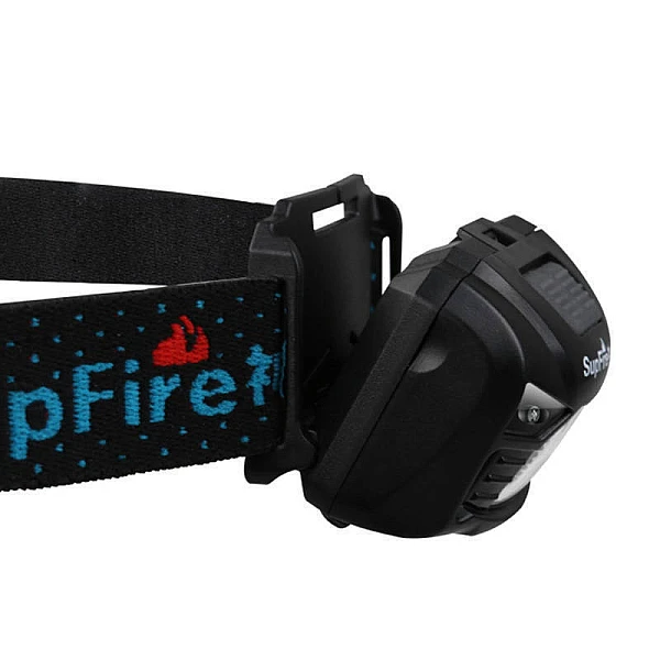 Superfire HL06 Επαναφορτιζόμενος Φακός Κεφαλής LED IP44 με Μέγιστη Φωτεινότητα 500lm Μαύρο