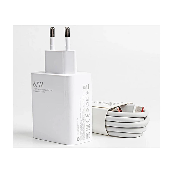 Xiaomi Φορτιστής με Θύρα USB-A και Καλώδιο USB-C 67W Power Delivery Λευκός (HyperCharge Combo BHR9465EU)