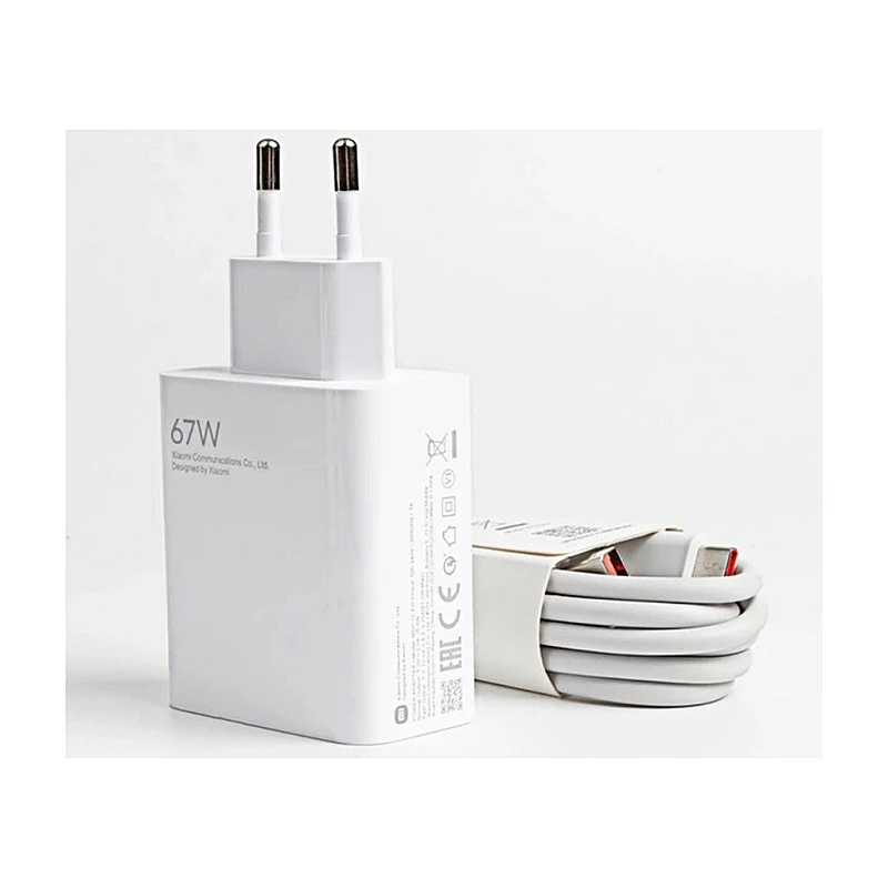 Xiaomi Φορτιστής με Θύρα USB-A και Καλώδιο USB-C 67W Power Delivery Λευκός (HyperCharge Combo BHR9465EU)