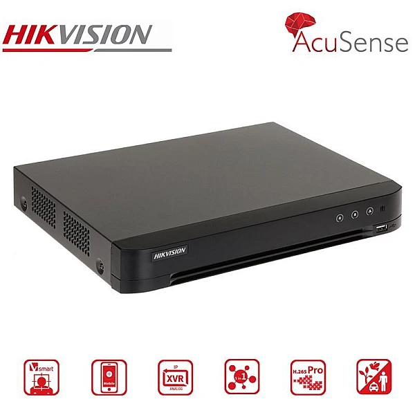 HIKVISION iDS-7208HQHI-M1/XT Καταγραφικό 8 Καμερών dvanced Pro-Series Acusence DVR  H.265+ Audio Over Coaxial