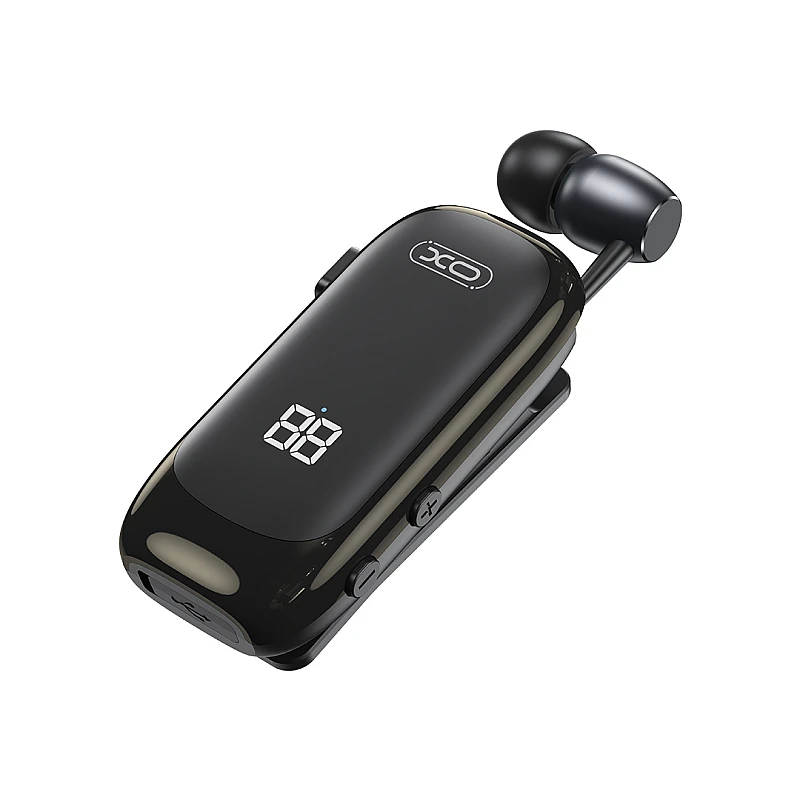 XO - BE51 Bluetooth Μονό Ακουστικό με Καλώδιο που μαζεύει Μαύρο V5.4 XO - BE51 Bluetooth Μονό Ακουστικό με Καλώδιο που μαζεύει Μαύρο V5.4