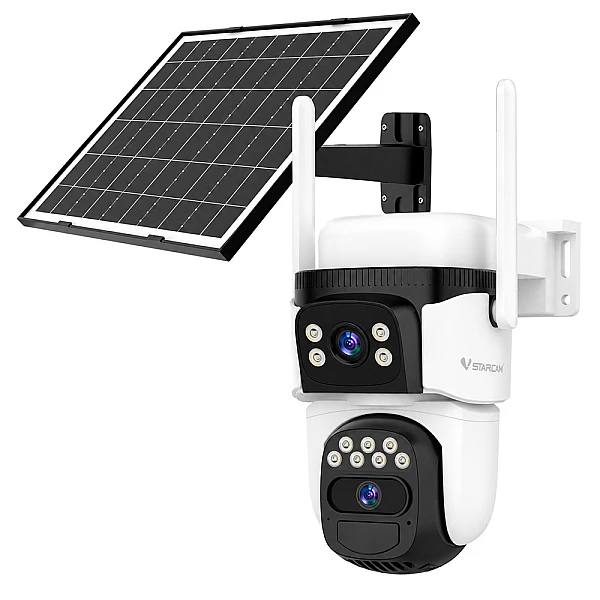 VSTARCAM smart ηλιακή κάμερα BG621DR, dual lens, 3MP, 4G, SD, PTZ, IP66