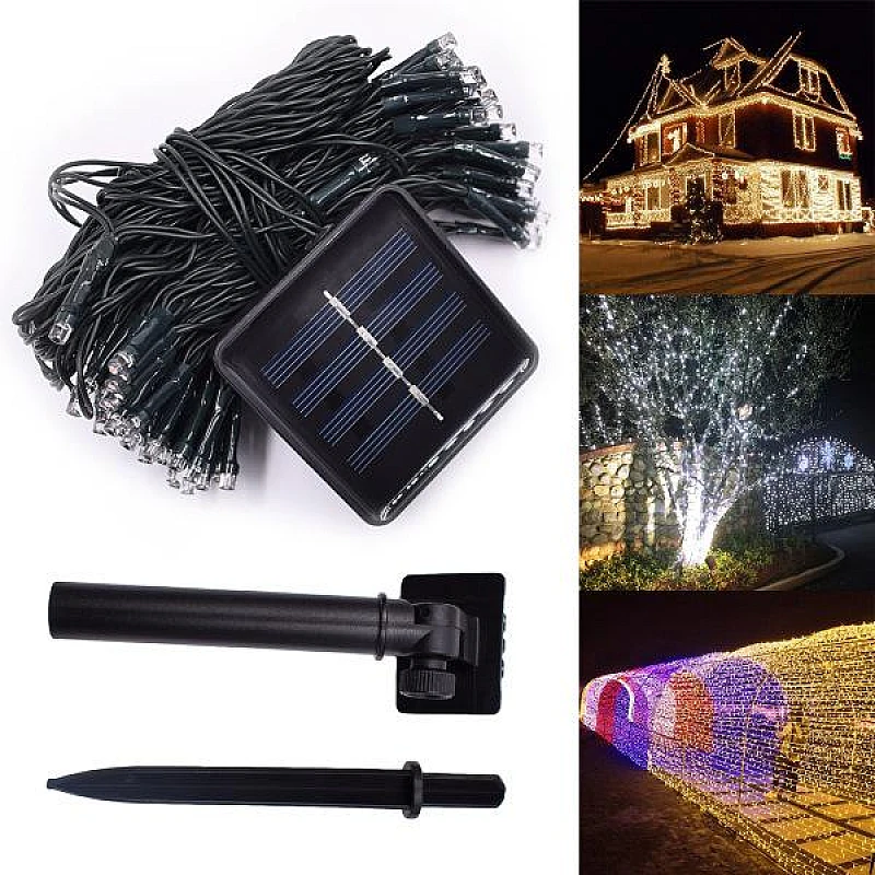 Ηλιακά λαμπάκια 200LED αδιάβροχα 22m Θερμό λευκό επαναφορτιζόμενα με Προγράμματα SL20022 OEM Ηλιακά λαμπάκια 200LED αδιάβροχα 22m Θερμό λευκό επαναφορτιζόμενα με Προγράμματα SL20022 OEM