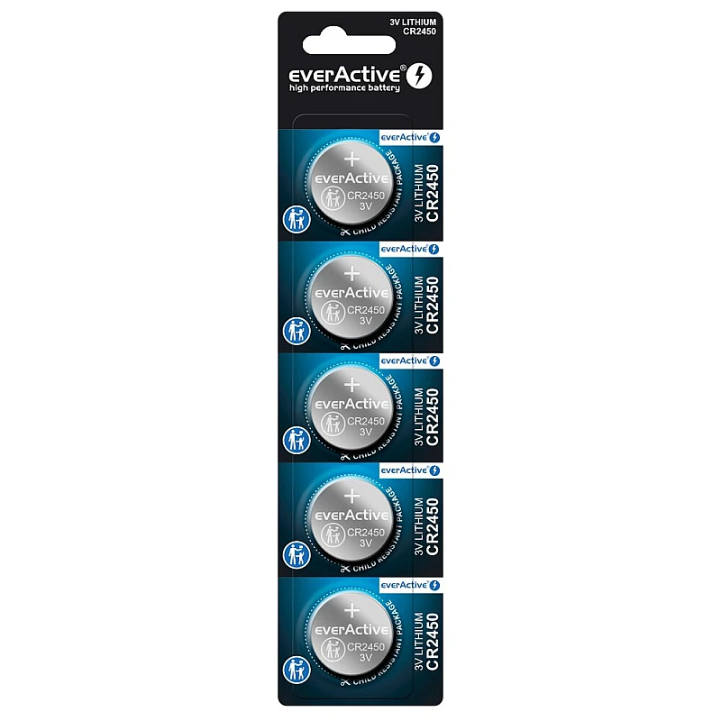 EverActive Μπαταρία λιθίου 3V CR2450 blister 5 τεμαχίων