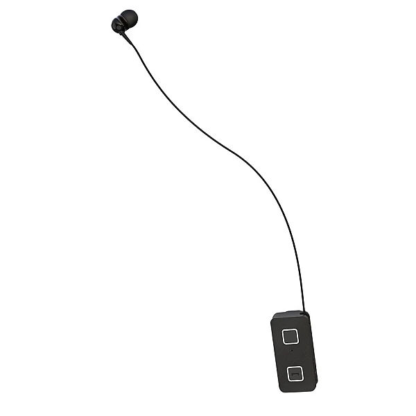 XO - BE31 Bluetooth Μονό Ακουστικό με Καλώδιο που μαζεύει Μαύρο V5.0