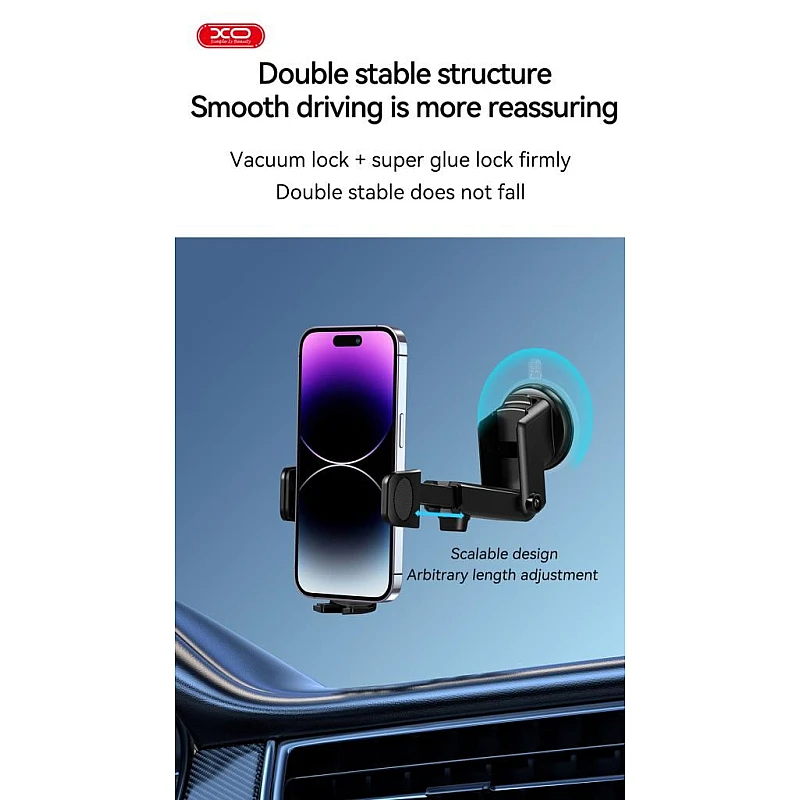 XO C121 Cup Holder Βάση στήριξης κινητού αυτοκινήτου με βεντούζα Μαύρη XO C121 Cup Holder Βάση στήριξης κινητού αυτοκινήτου με βεντούζα Μαύρη